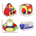 Keezi Kids Play Tent Teepee 80cm x 80cm with Ball Pit, Tunnel & Carry Bag - SuperSaverAU - view 3