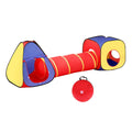 Keezi Kids 3-in-1 Play Tent, Teepee 80cm, Cube Playhouse, Crawling Tunnel - SuperSaverAU - view 2