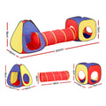 Keezi Kids 3-in-1 Play Tent, Teepee 80cm, Cube Playhouse, Crawling Tunnel - SuperSaverAU - view 3