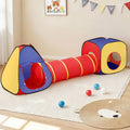 Keezi Kids 3-in-1 Play Tent, Teepee 80cm, Cube Playhouse, Crawling Tunnel - SuperSaverAU - view 1