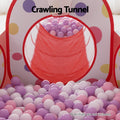 Keezi Kids Playhouse Play Tent Pop Up Teepee Ball Pit Tunnel Basketball Hoop Red - SuperSaverAU - view 6