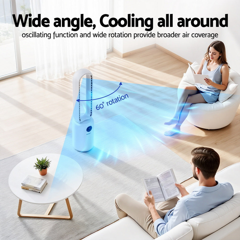 Devanti 88cm Bladeless Fan with Remote - Air Purification & Cooling