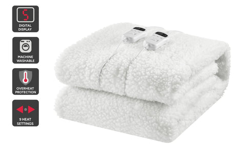 Kogan Multi-Zone Sherpa Fitted Electric Blanket (Double)