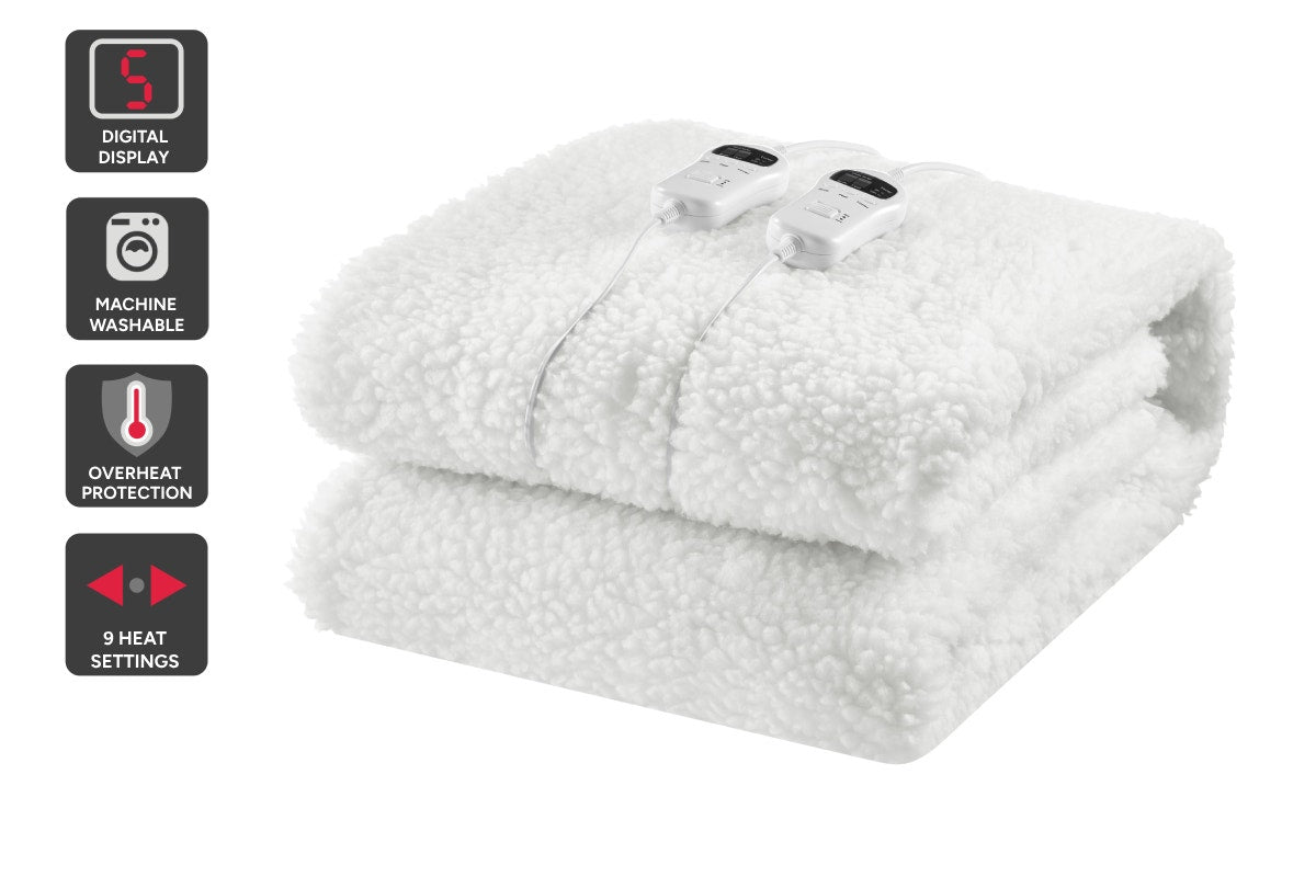 Kogan Multi-Zone Sherpa Fitted Electric Blanket (King)