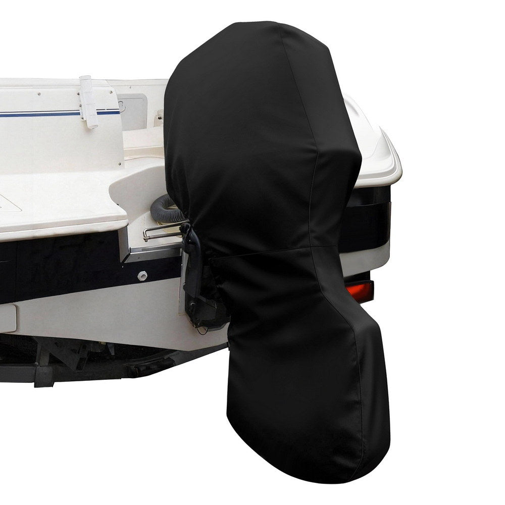 Seamanship Full Outboard Motor Cover 100-150HP, Water & UV Resistant, Black - SuperSaverAU - view 1