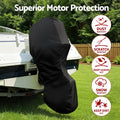 Seamanship Full Outboard Motor Cover 100-150HP, Water & UV Resistant, Black - SuperSaverAU - view 5
