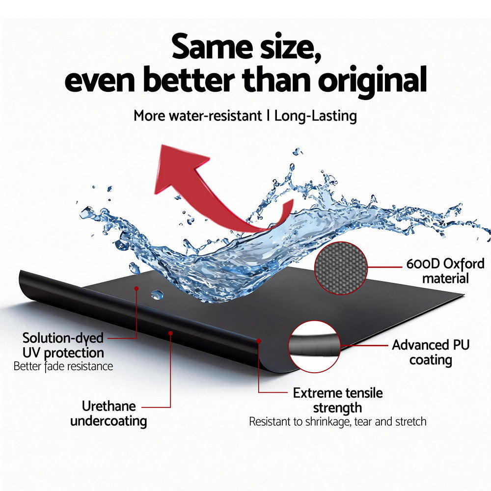 Seamanship Full Outboard Motor Cover 100-150HP, Water & UV Resistant, Black - SuperSaverAU - view 6