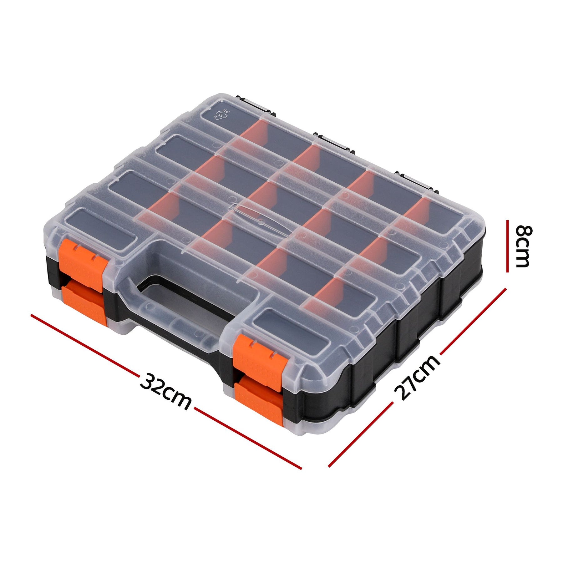 Giantz Double Sided Tool Box Organizer with 34 Compartment Small Parts Storage - SuperSaverAU - view 3
