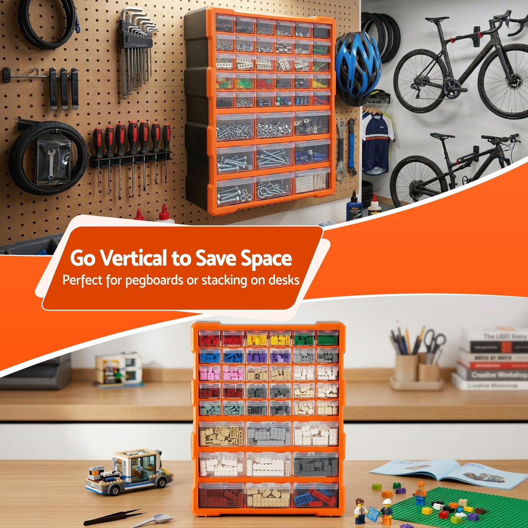 Giantz 39-Drawer Tool Storage Cabinet Anti-Drop Hardware Organizer - SuperSaverAU - view 7