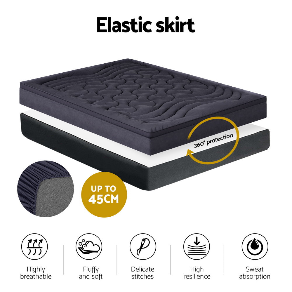 Giselle Bedding 3-Zone Pillowtop Mattress Topper King Single - SuperSaverAU - view 5