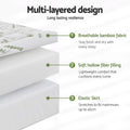 Giselle Bedding 11cm Pillowtop Mattress Topper Bamboo King Single - SuperSaverAU - view 6