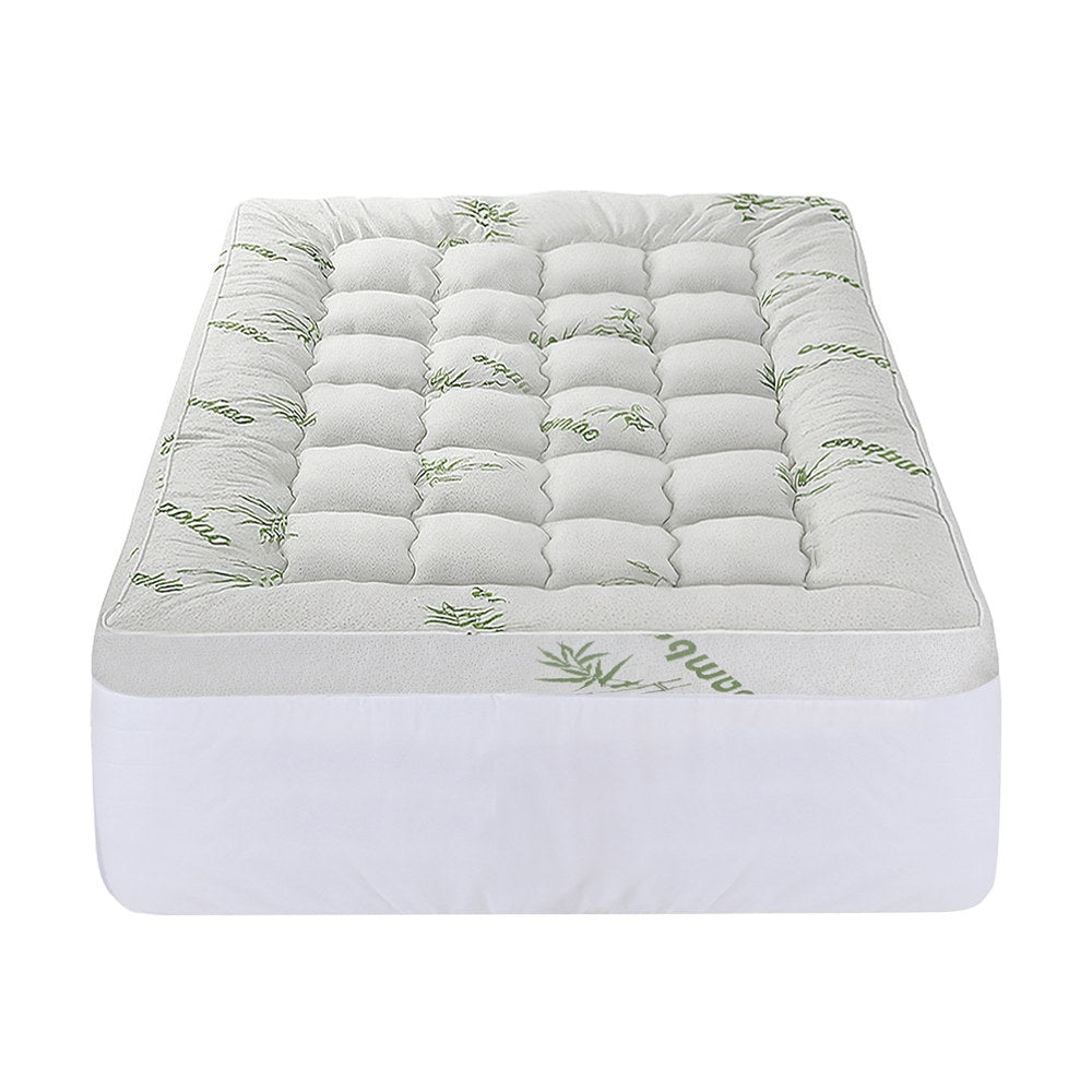 Giselle 11cm Pillowtop Mattress Topper Bamboo Single - SuperSaverAU - view 4