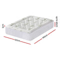 Giselle Bedding 5cm Pillowtop Mattress Topper Bamboo Double - SuperSaverAU - view 3