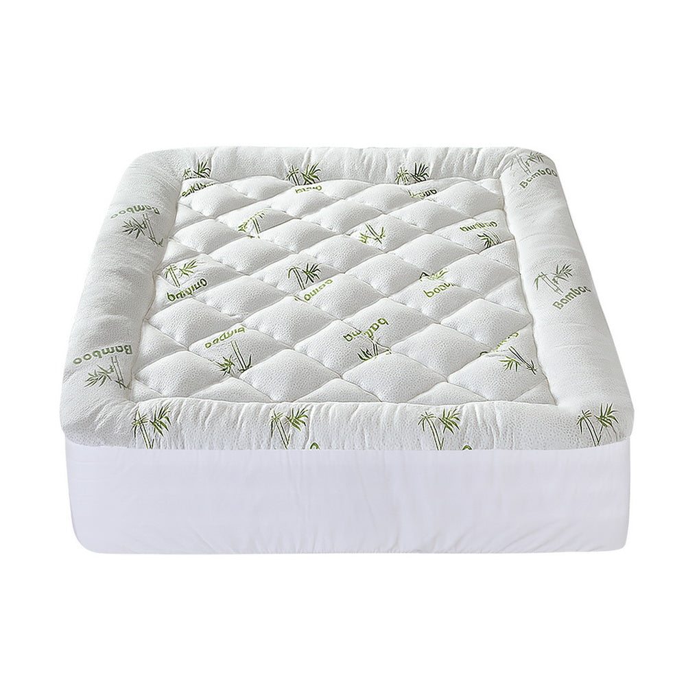 Giselle Bedding 5cm Pillowtop Mattress Topper Bamboo Double - SuperSaverAU - view 4