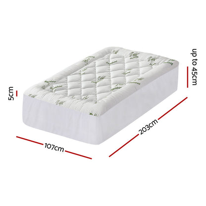 Giselle 5cm Pillowtop Mattress Topper Bamboo King Single