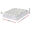 Giselle 5cm Pillowtop Mattress Topper Bamboo Queen - SuperSaverAU - view 3