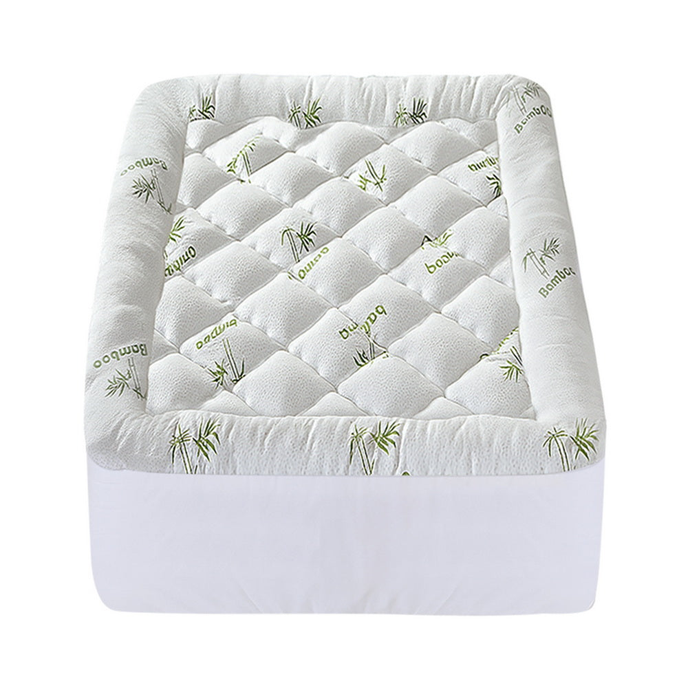 Giselle Bedding 5cm Pillowtop Mattress Topper Bamboo Single - SuperSaverAU - view 4