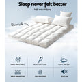Giselle Bedding Mattress Topper Pillowtop Bamboo Queen - SuperSaverAU - view 2