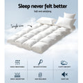 Giselle Bedding Mattress Topper Pillowtop Bamboo Single - SuperSaverAU - view 2