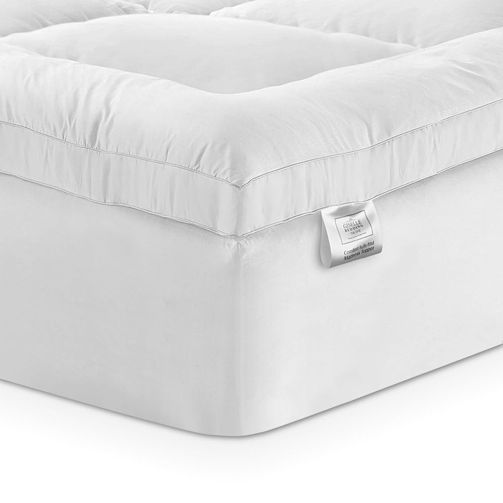Giselle Bedding Mattress Topper Pillowtop Bamboo Single - SuperSaverAU - view 7