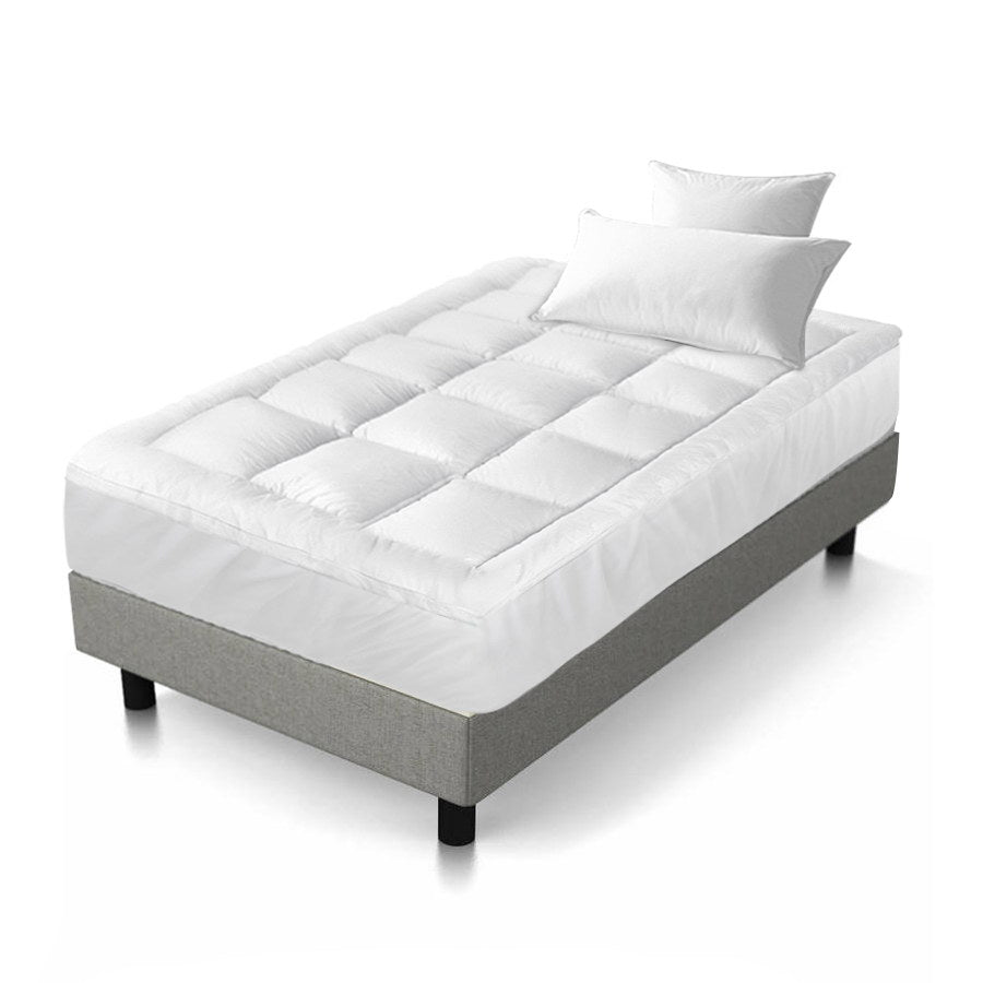 Giselle Bedding Mattress Topper Pillowtop Bamboo Single - SuperSaverAU - view 8