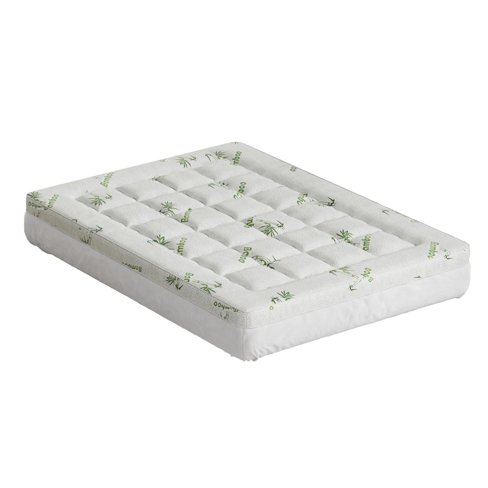 Giselle Bedding Bamboo Pillowtop Mattress Topper - Double, 7.5cm