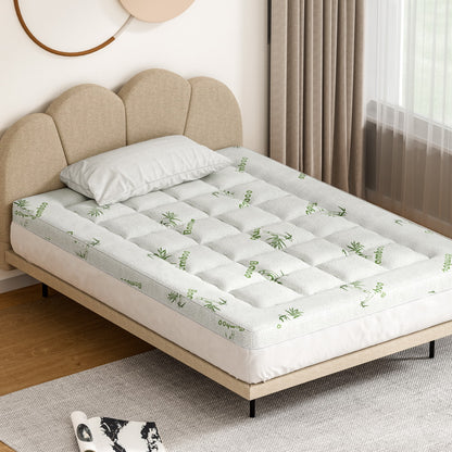 Giselle Bedding Bamboo Pillowtop Mattress Topper - Double, 7.5cm