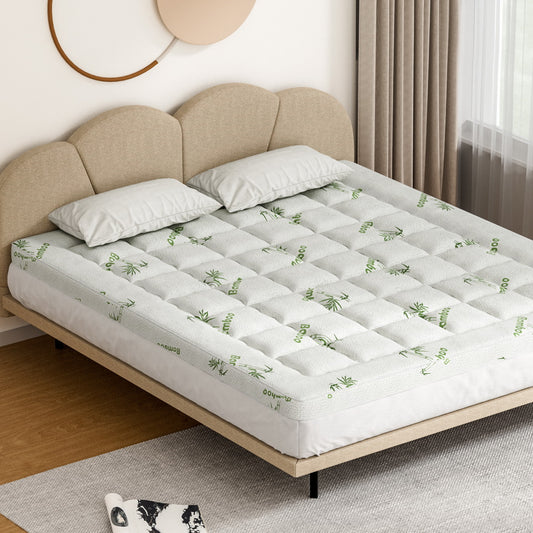 Giselle Bedding Bamboo Pillowtop Mattress Topper - King, 7.5cm