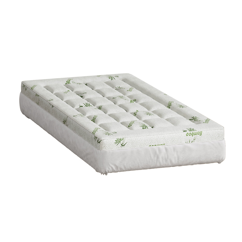 Giselle Bedding Bamboo Pillowtop Mattress Topper - Single, 7.5cm - SuperSaverAU - view 7