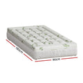 Giselle Bedding Bamboo Pillowtop Mattress Topper - Single, 7.5cm - SuperSaverAU - view 2