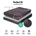 Giselle Bedding Mattress Topper Pillowtop Bamboo Charcoal Double - SuperSaverAU - view 2