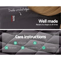 Giselle Bedding Mattress Topper Pillowtop Bamboo Charcoal Double - SuperSaverAU - view 3