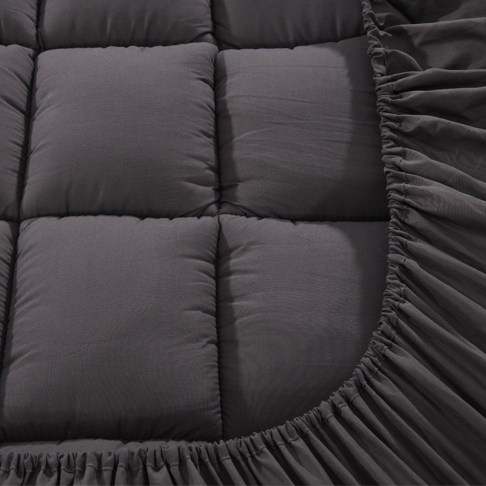 Giselle Bedding Mattress Topper Pillowtop Bamboo Charcoal Double - SuperSaverAU - view 4