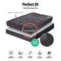 Giselle Bedding Mattress Topper Pillowtop Bamboo Charcoal Queen - SuperSaverAU - view 2
