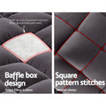 Giselle Bedding Mattress Topper Pillowtop Bamboo Charcoal Queen - SuperSaverAU - view 6