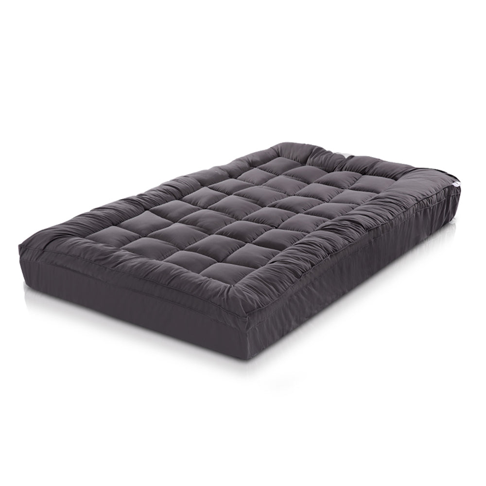 Giselle Bedding Mattress Topper Pillowtop Bamboo Charcoal Single - SuperSaverAU - view 8