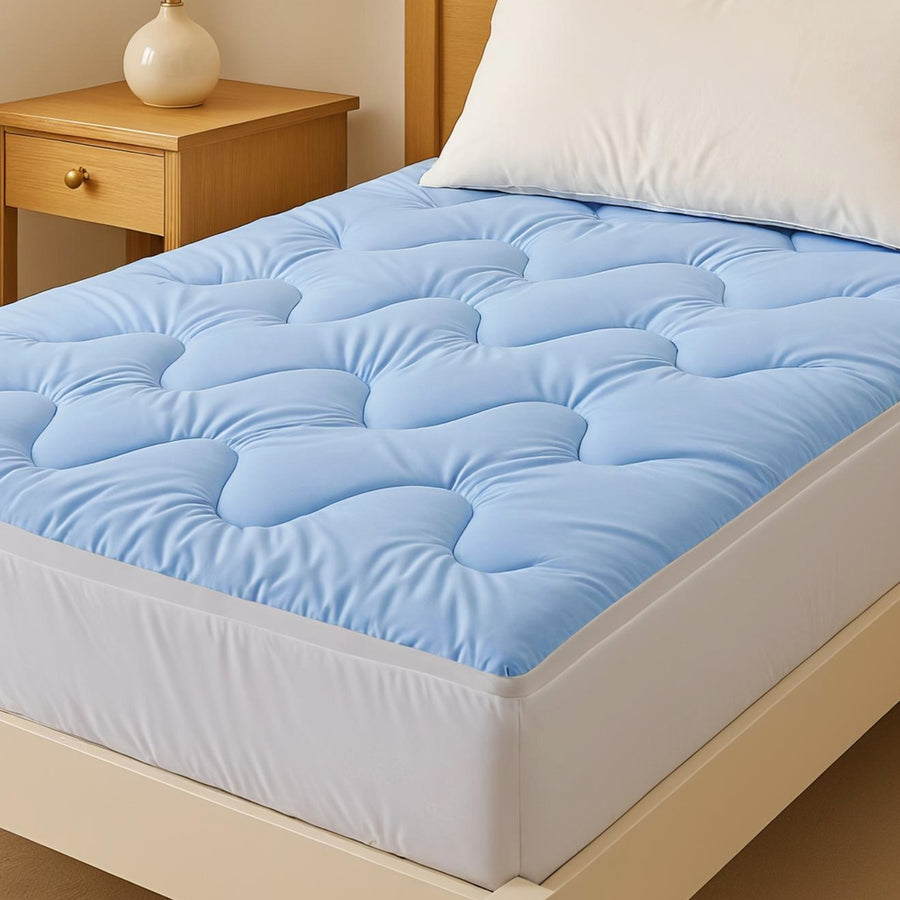 Giselle 5cm Double-Sided Mattress Topper - Cooling & Coral Fleece, Single - SuperSaverAU - view 1