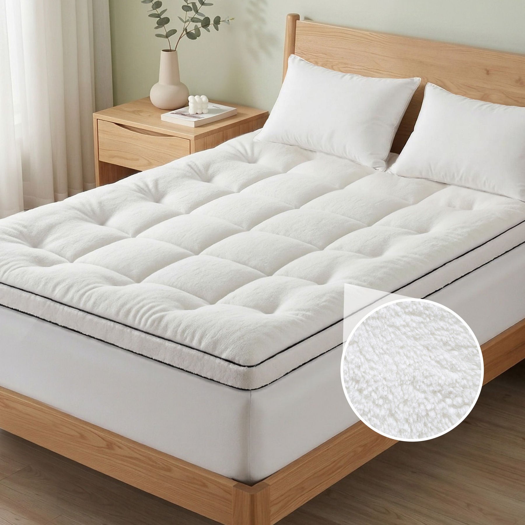 Giselle Bedding Coral Fleece Mattress Topper 5cm - Double