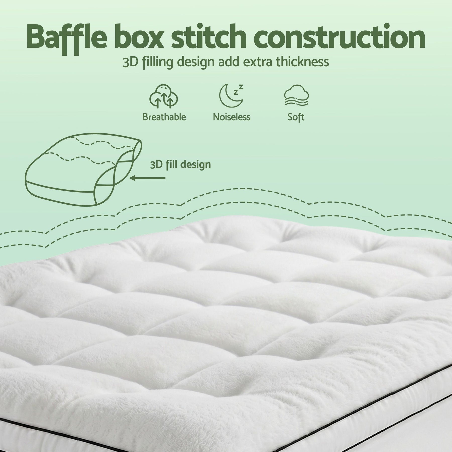 Giselle Bedding Coral Fleece Mattress Topper 5cm - Double
