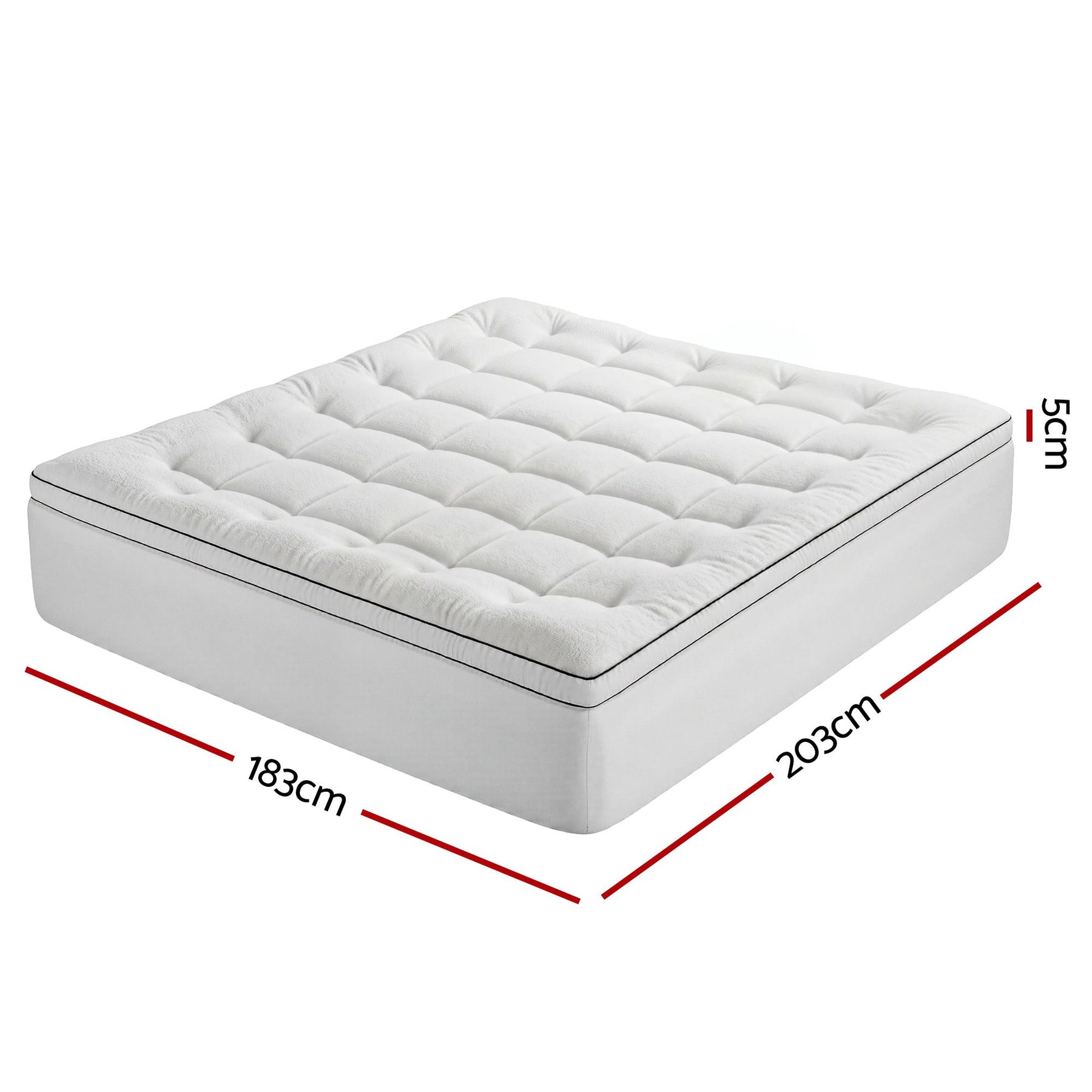 Giselle Bedding Coral Fleece Mattress Topper 5cm - King