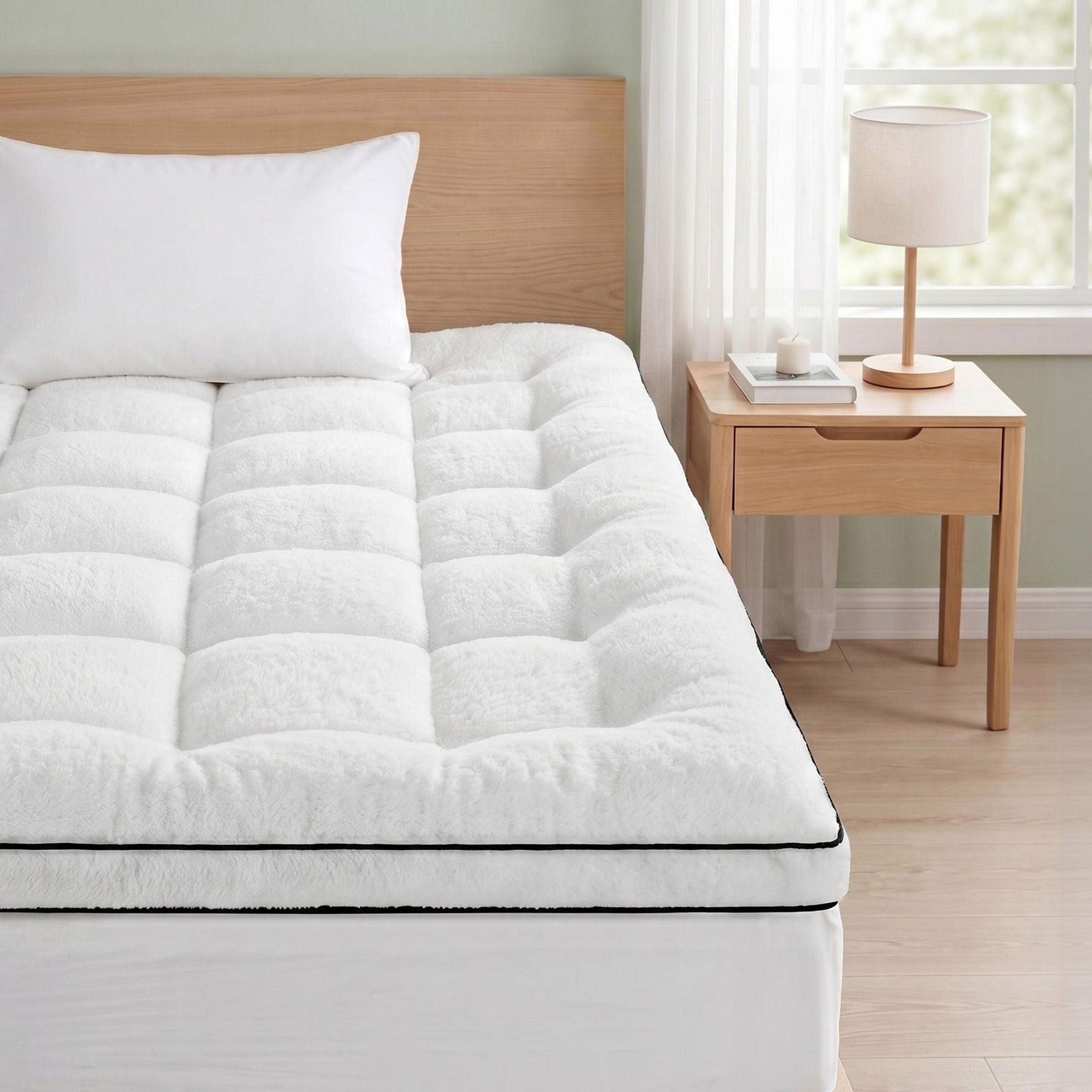 Giselle Bedding Coral Fleece Mattress Topper 5cm - King Single