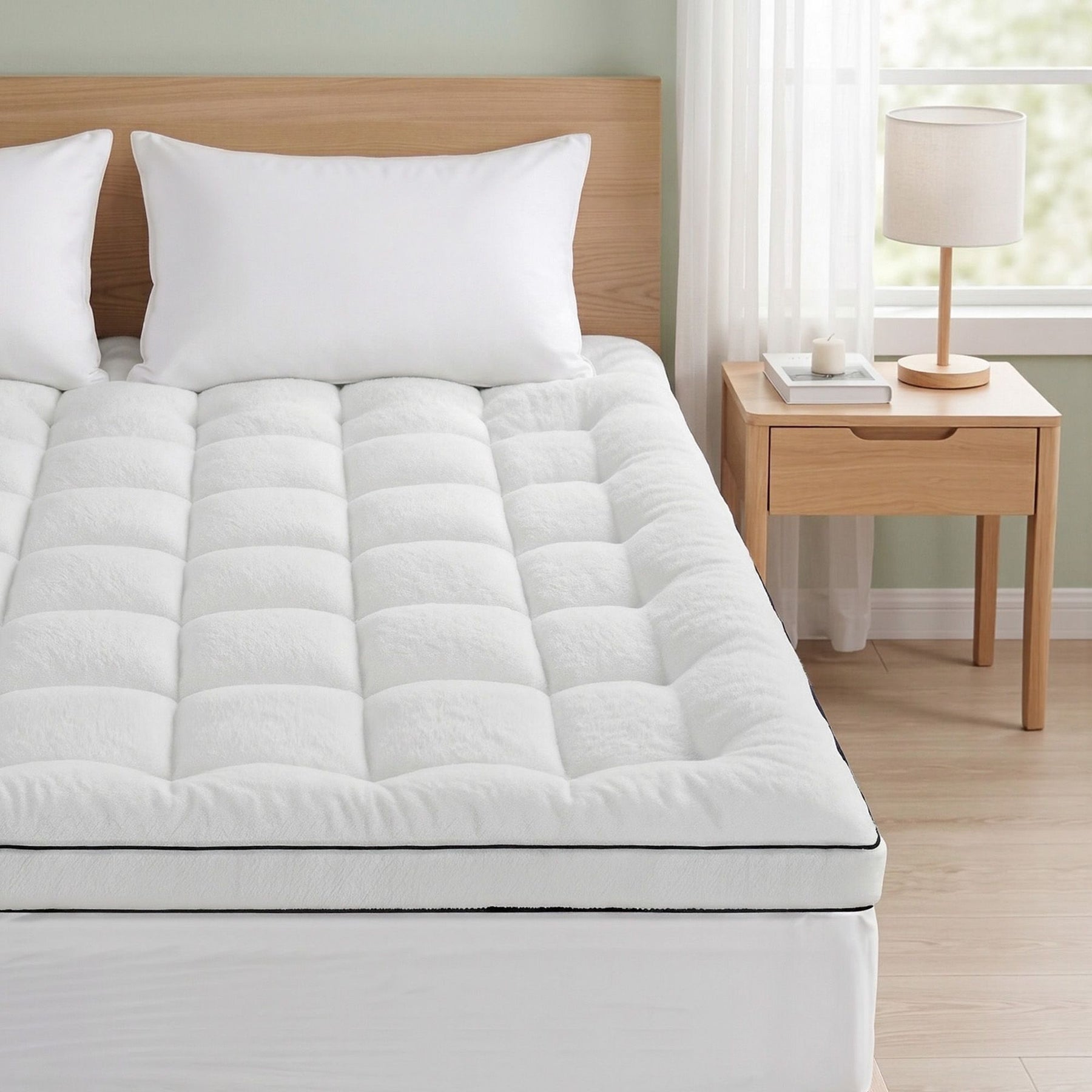 Giselle Bedding Coral Fleece Mattress Topper 5cm - Queen