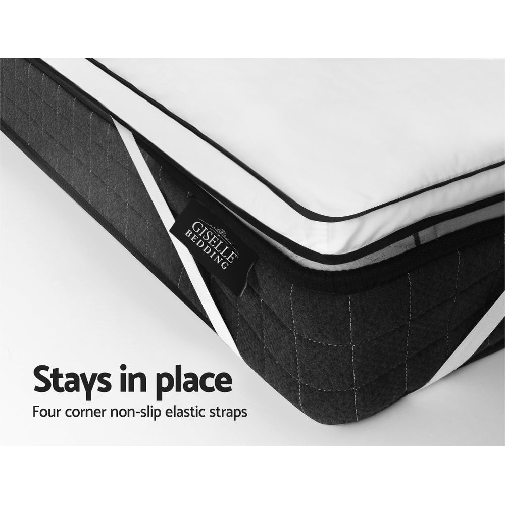 Giselle Bedding Queen Mattress Topper with 500GSM Microfibre Anti-Allergy Filling