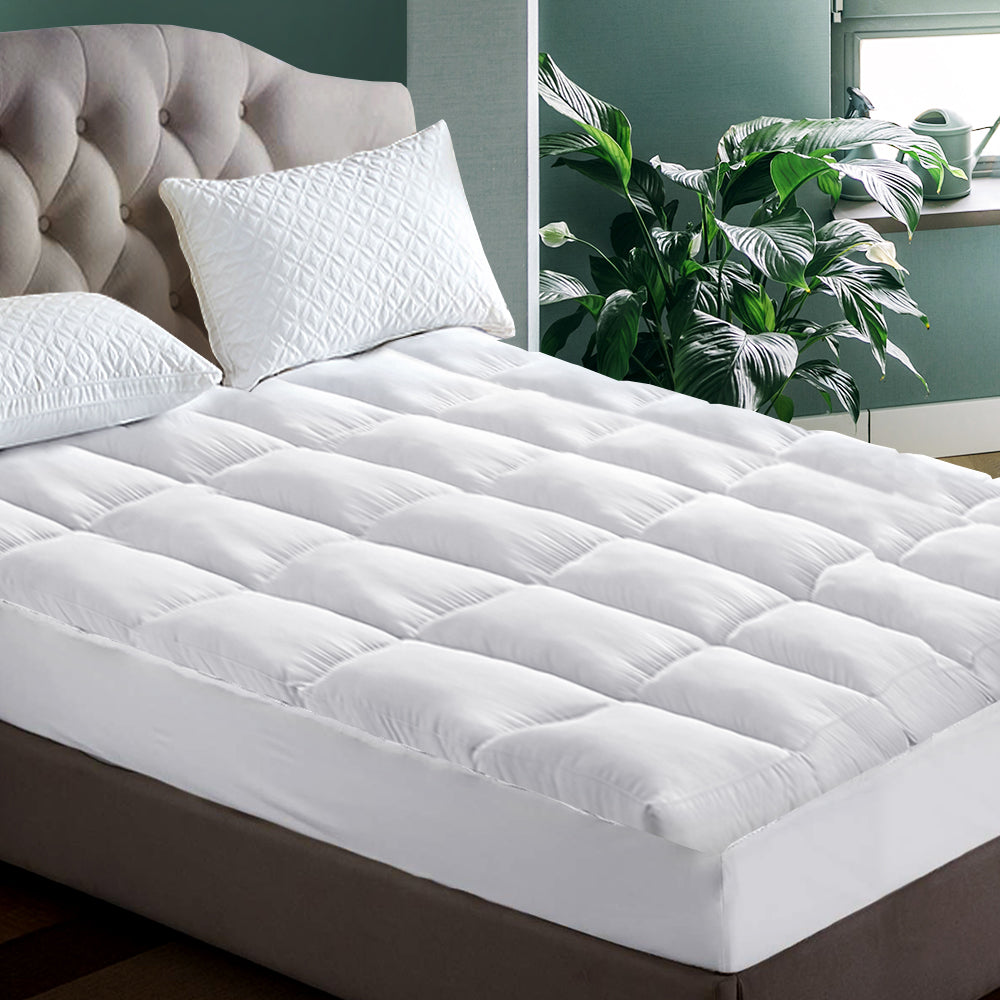 Giselle Bedding Mattress Topper Pillowtop Protector Pad King Single - SuperSaverAU - view 1