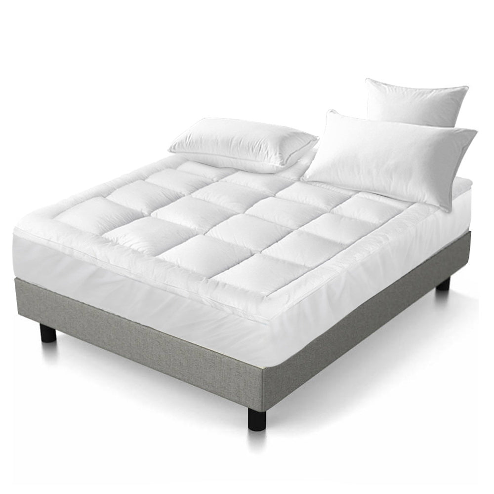 Giselle Bedding Mattress Topper Pillowtop Protector Pad King Single - SuperSaverAU - view 8