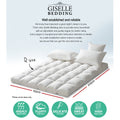 Giselle Queen Mattress Topper Pillowtop 1000GSM Microfibre Filling Protector - SuperSaverAU - view 2