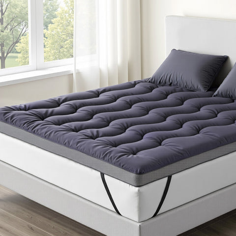 Giselle 5cm Bamboo Charcoal Mattress Topper - Queen Size - SuperSaverAU - view 1