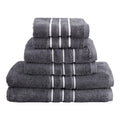 Premium 6-Pack Grey Cotton Bath Towel Set, 650gsm, Quick Dry, Machine Washable - SuperSaverAU - view 1