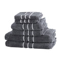 Premium 6-Pack Grey Cotton Bath Towel Set, 650gsm, Quick Dry, Machine Washable - SuperSaverAU - view 2