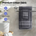 Premium 6-Pack Grey Cotton Bath Towel Set, 650gsm, Quick Dry, Machine Washable - SuperSaverAU - view 3